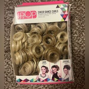Discontinued NEW in box golden wheat curly ponytail bun hair extension blonde